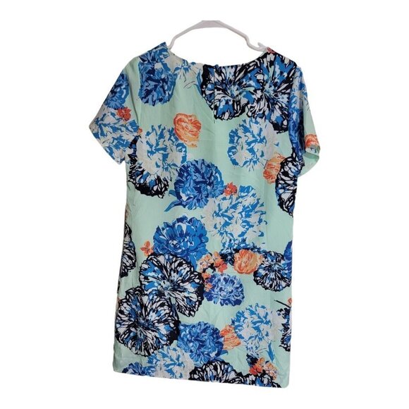 J.Crew Dress Womens Size 4 Multicolor Floral Shift Short Sleeve - Picture 2 of 6